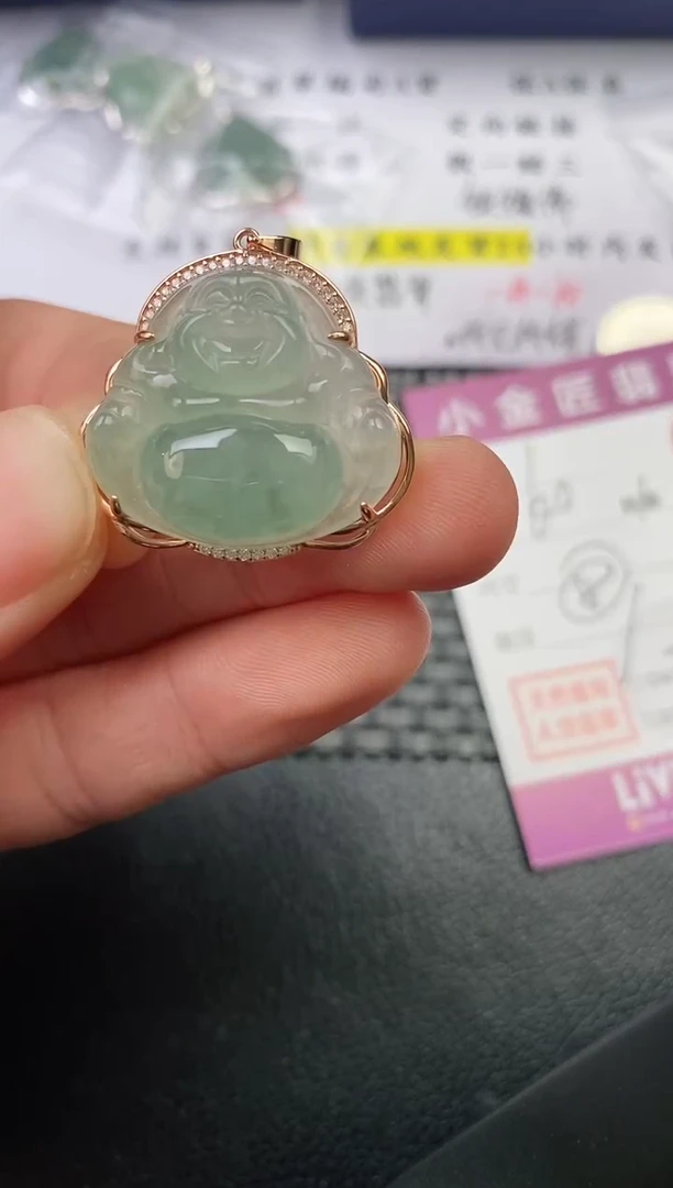 颈饰银S925镶嵌翡翠弈挂件