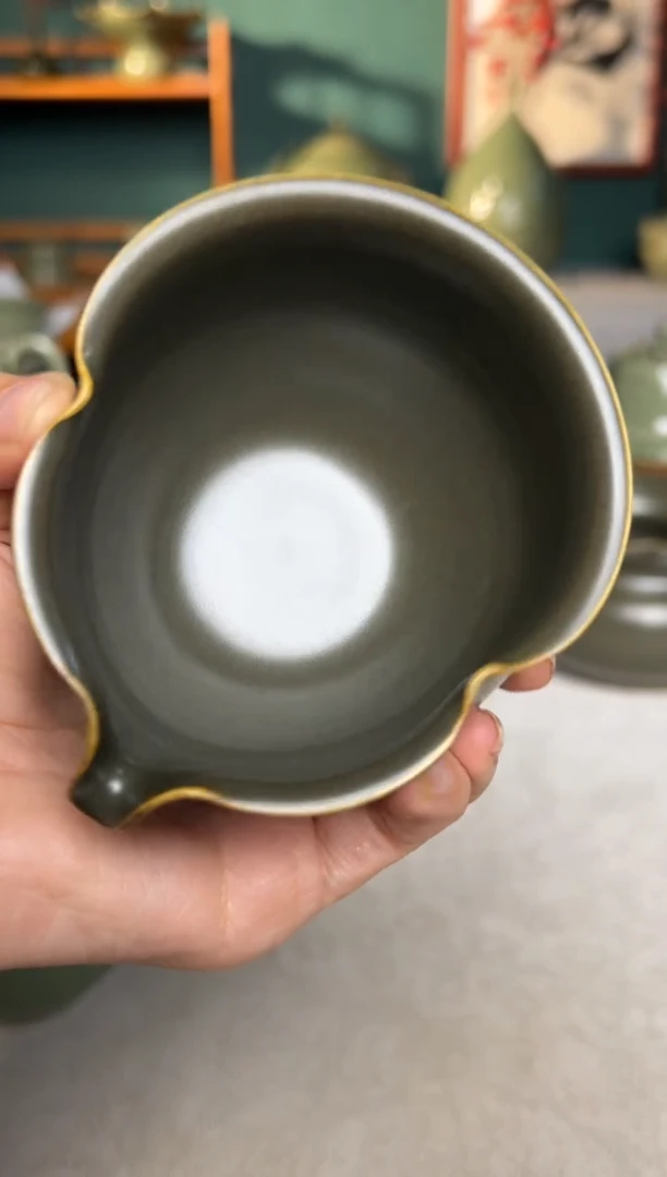 其他纯手工茶叶末釉葫芦公道杯