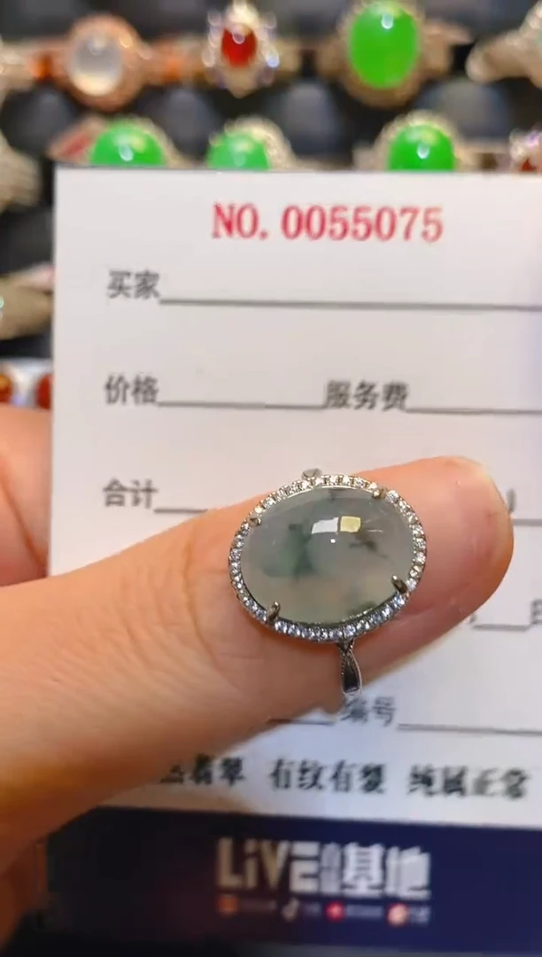 银S925镶嵌翡翠耳饰天然