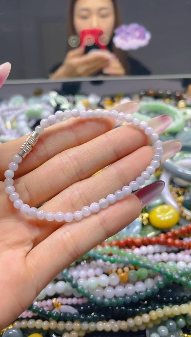 颈饰未镶嵌翡翠3MM/P/翡翠A货，一件也是批发价