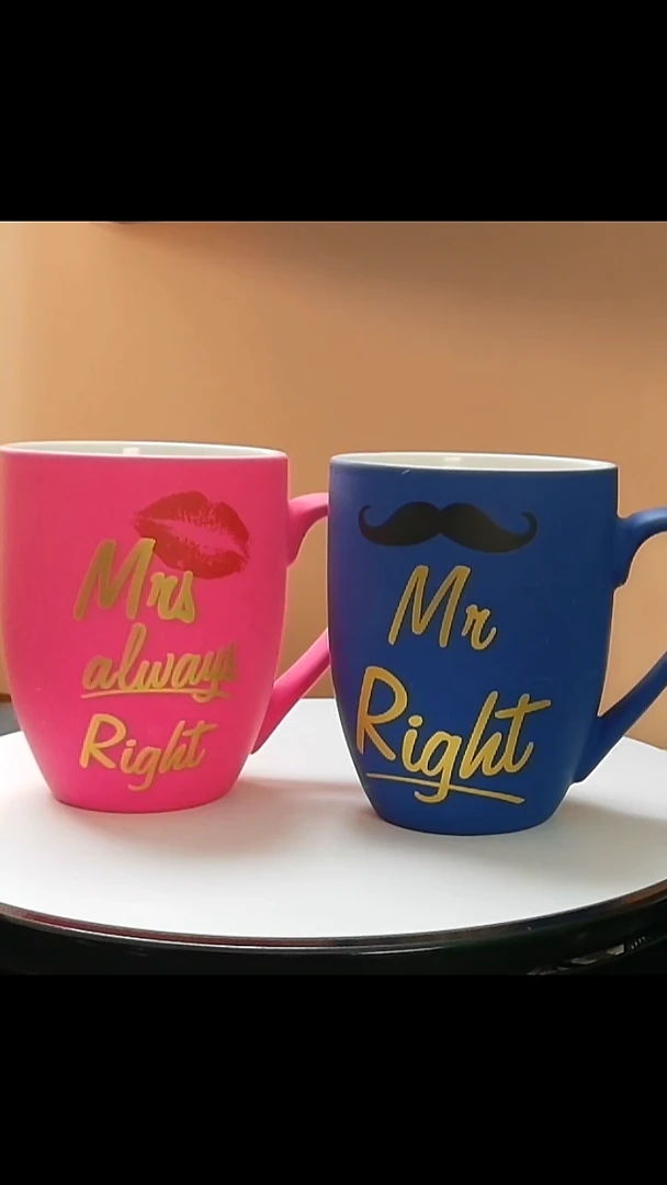 马克杯彩绘字母马克杯 1对