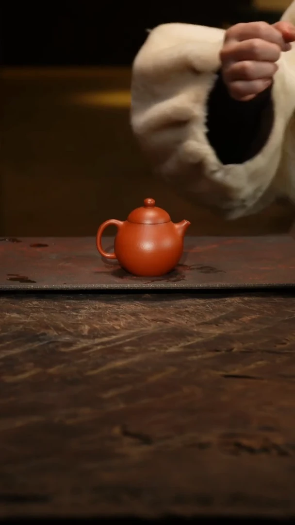 茶壶紫砂大红泥龙蛋