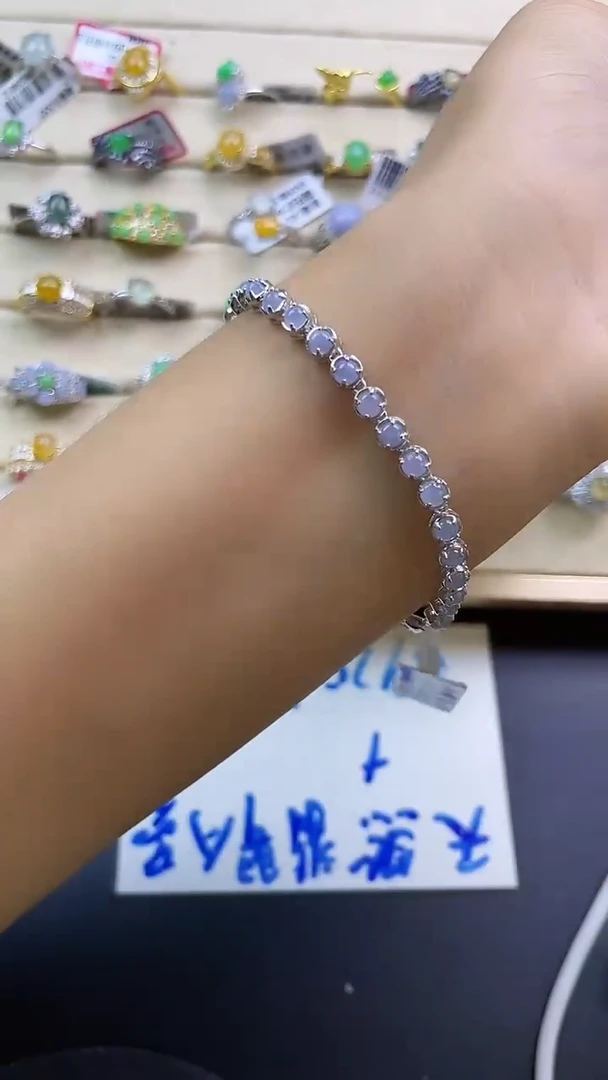 银S925镶嵌戒指翡翠翡翠 蛋面 银S925镶嵌
