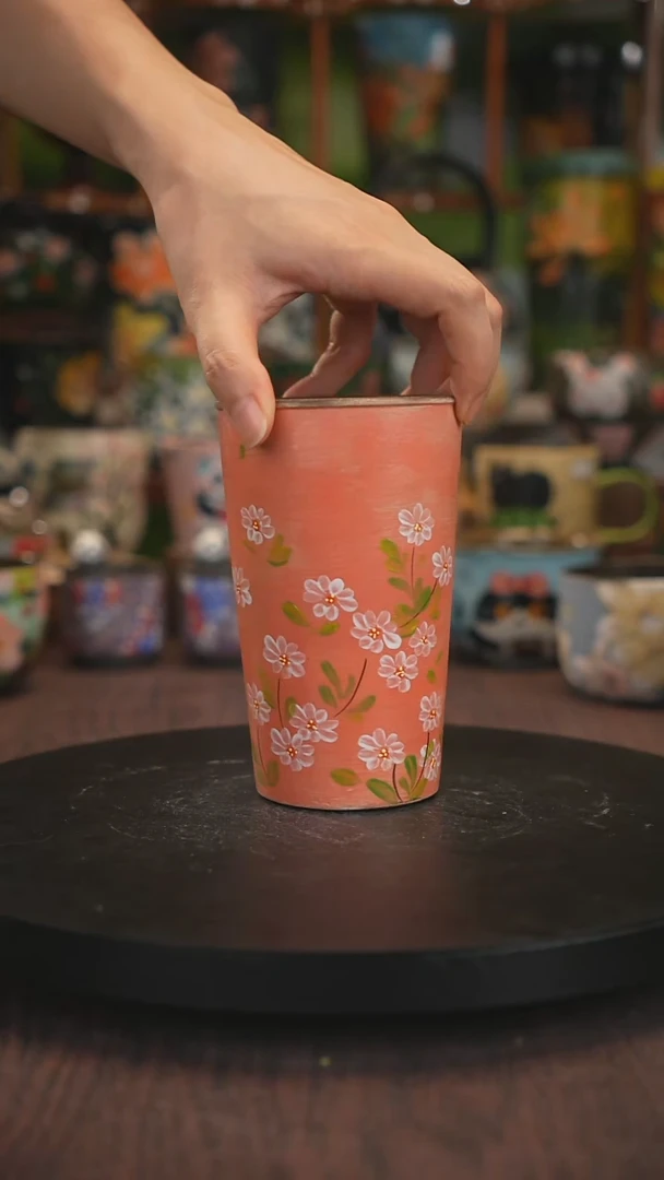 紫砂油画手绘釉下彩
