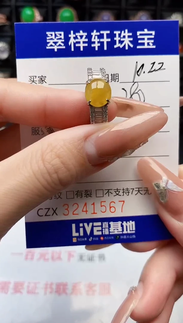 银S925镶嵌戒指翡翠1667