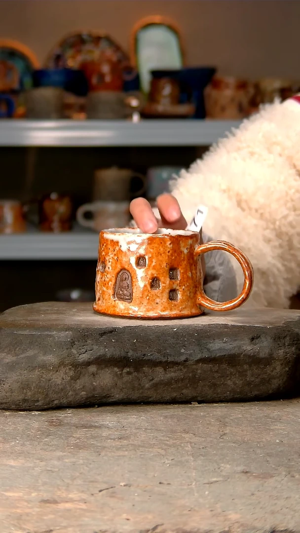 【闪购商品】171高温釉下手工同款，微波炉烤箱可进