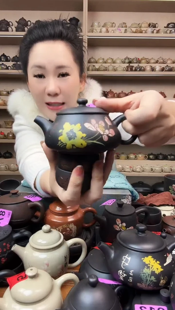 壶彩填明炉壶230cc+2线雕杯 900