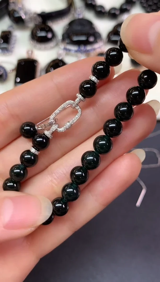 18K金镶嵌手链翡翠D518|7500