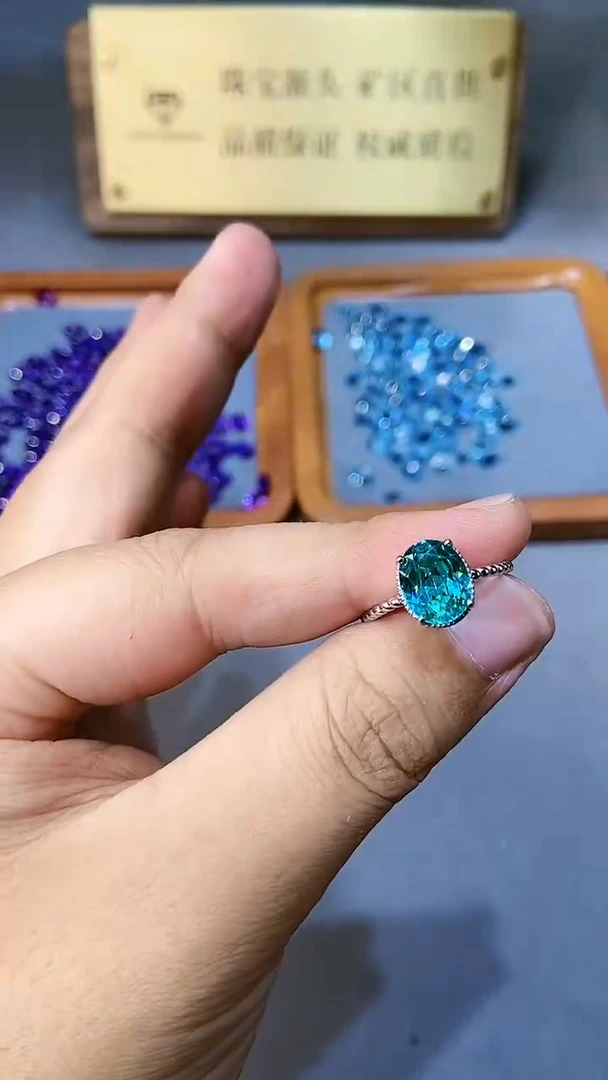 【闪购商品】托帕石戒指银S925镶嵌321