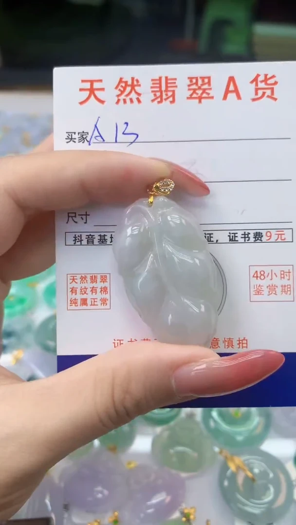 颈饰银S925镶嵌翡翠天然A货翡翠挂件