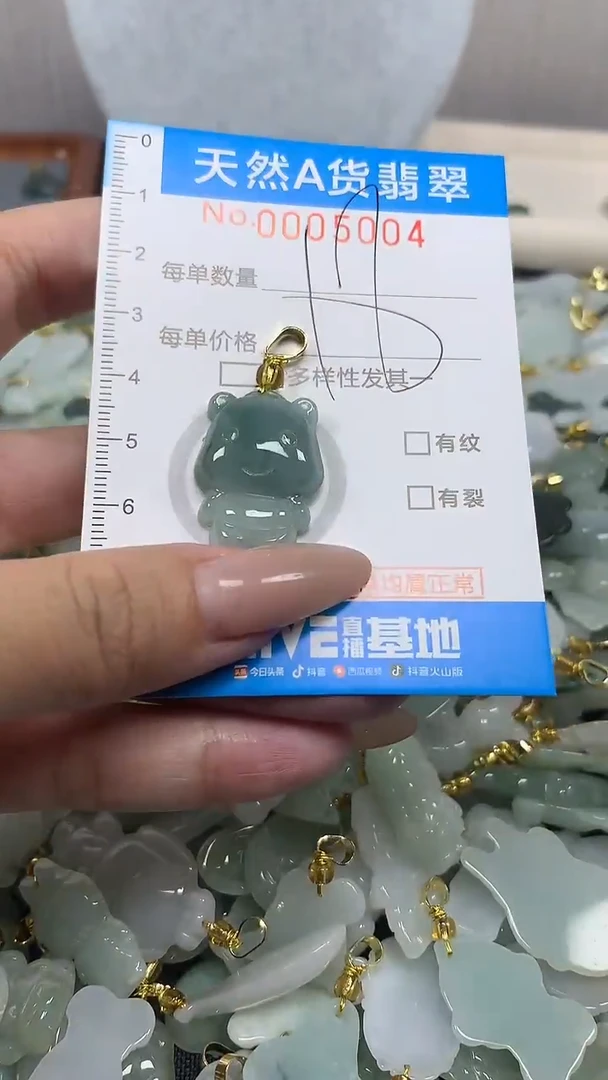 翡翠未镶嵌颈饰净货挂件-5004