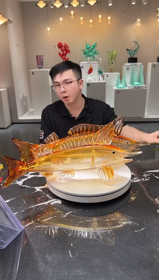摆件巴比特美学 一组金色剑鱼