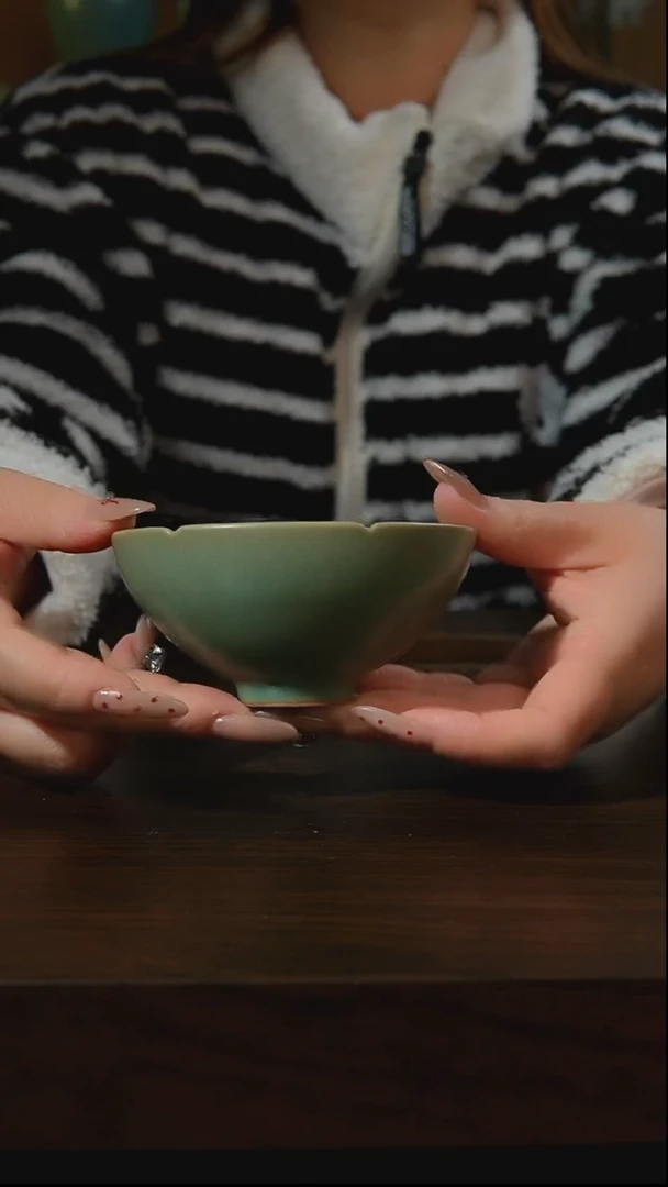 杯子瓷亲****豆汝州原产地原矿仿古老釉q