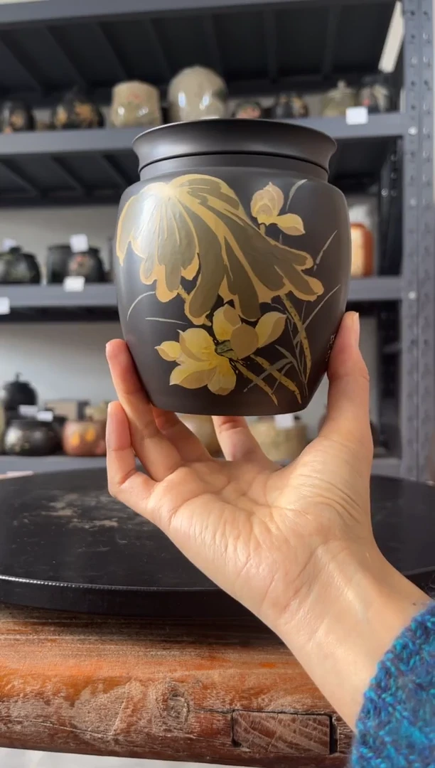 建水紫陶精品茶罐