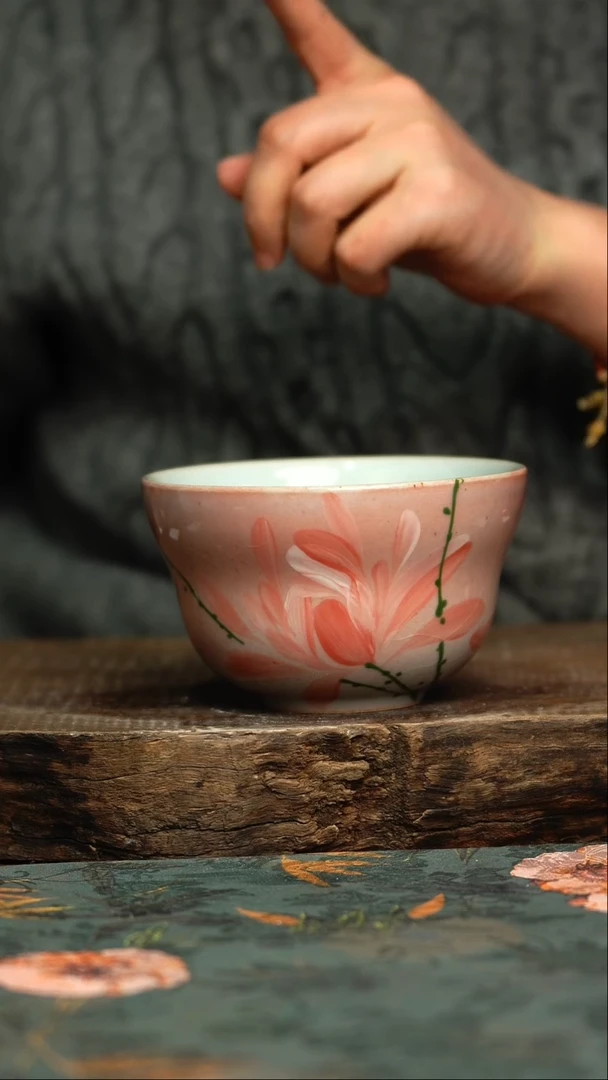 【闪购商品】杯釉下彩手工手绘同款陶器