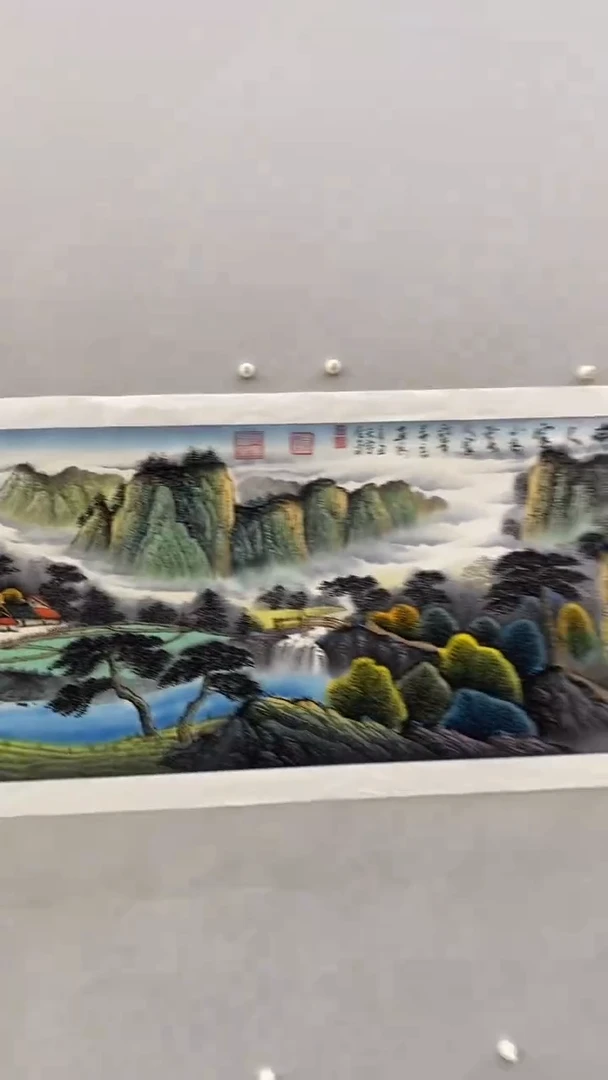 国画释天宇桥畔人家