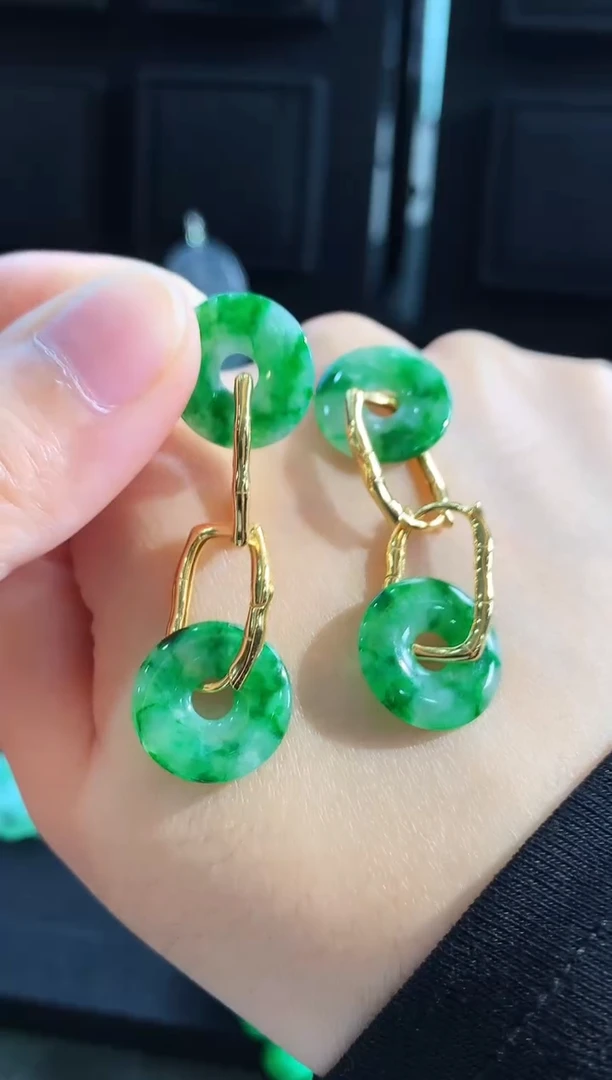 【闪购商品】翡翠耳饰银S925镶嵌耳饰 多样性发货 发一对