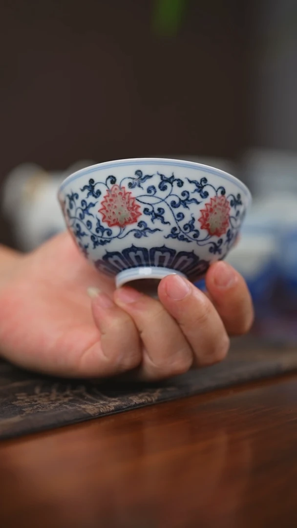 其他平生一盏柴窑釉里红单杯