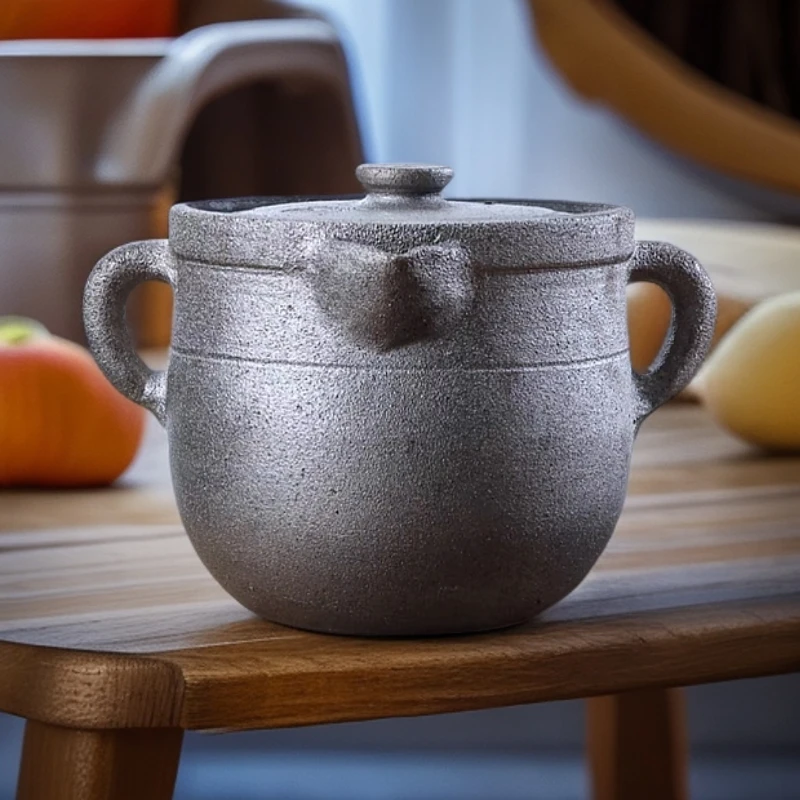 荥经煎药砂锅老式药罐中药燃气熬药陶瓷煲煮药壶家用明火陶瓷锅