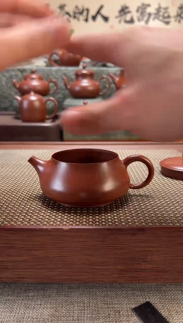 茶壶朱泥汉瓦壶 全手工超薄胎 纯料朱泥