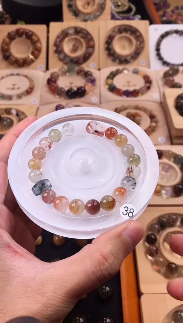 未镶嵌手串水晶天然兔毛发晶手串