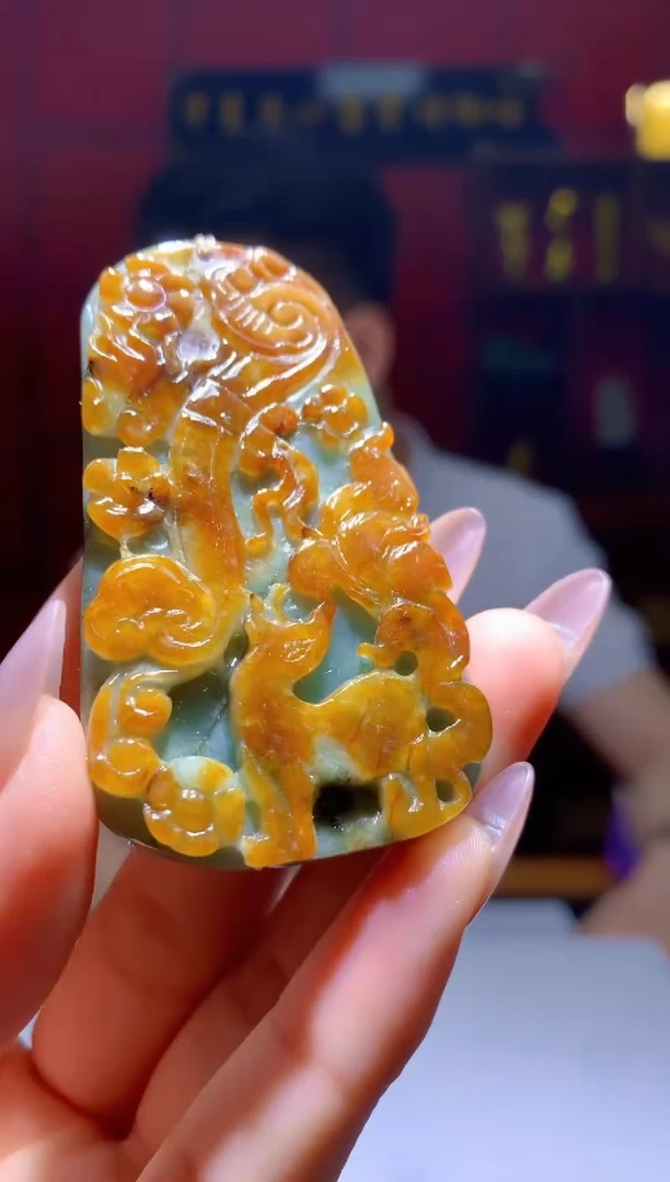 翡翠未镶嵌颈饰1088hm-jj挂件5