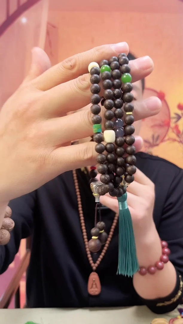 【药龙涎香方】0.8的108籽道系脖挂