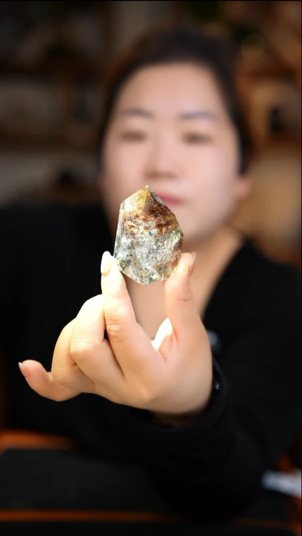 未镶嵌珠宝半成品水晶幽灵随形D541