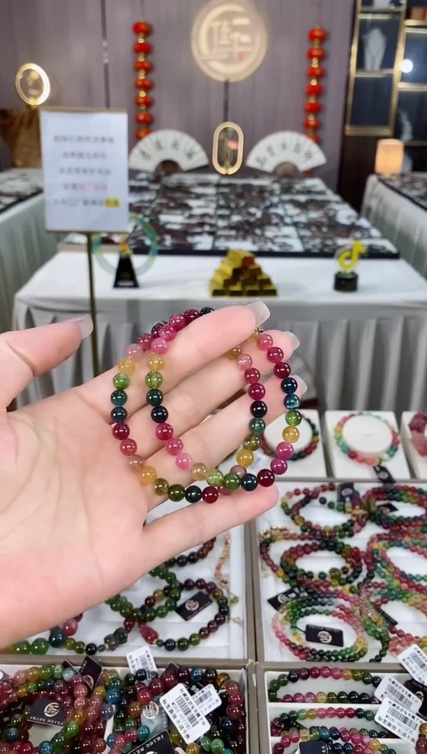 单圈手串6mm+未镶嵌碧玺（多样性发一条）hon