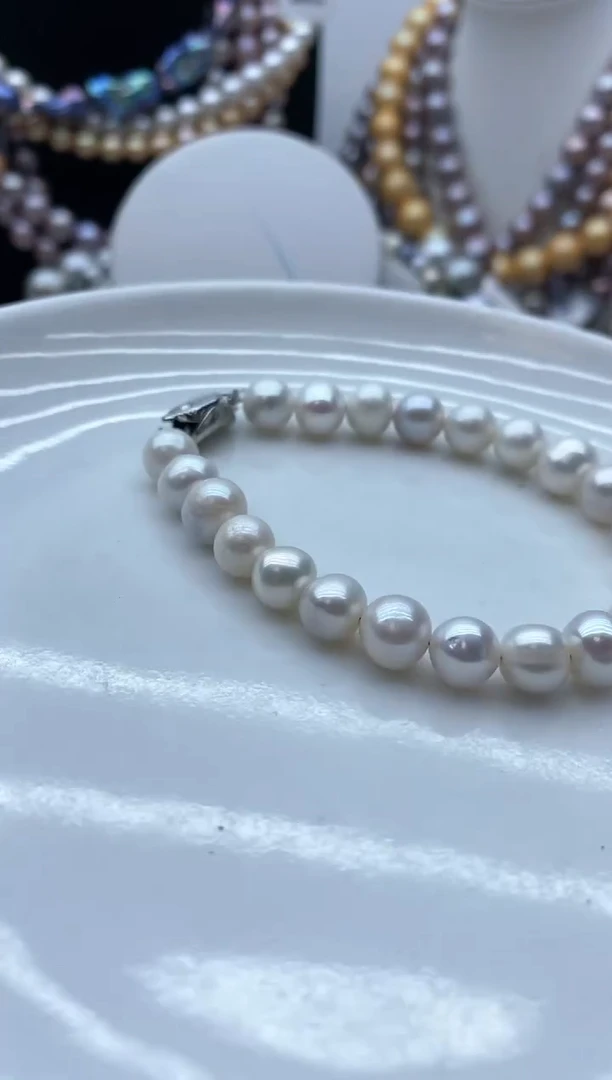 【闪购商品】淡水珍珠颈饰钛钢12