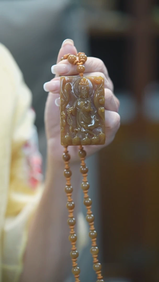 颈饰未镶嵌和田玉观音