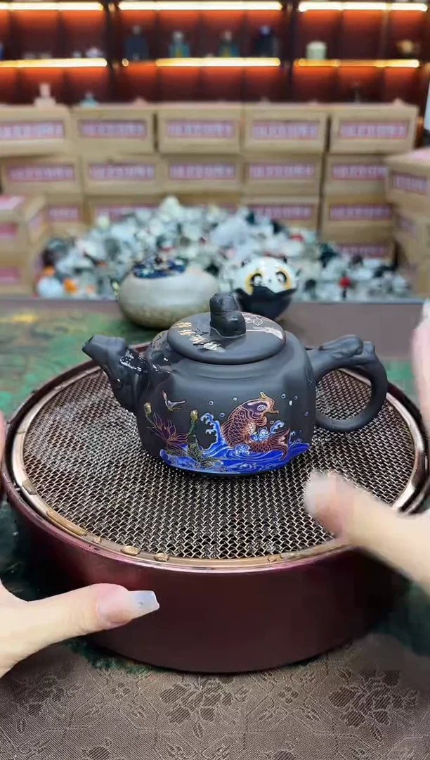 紫砂-遇热变色鱼跃龙门