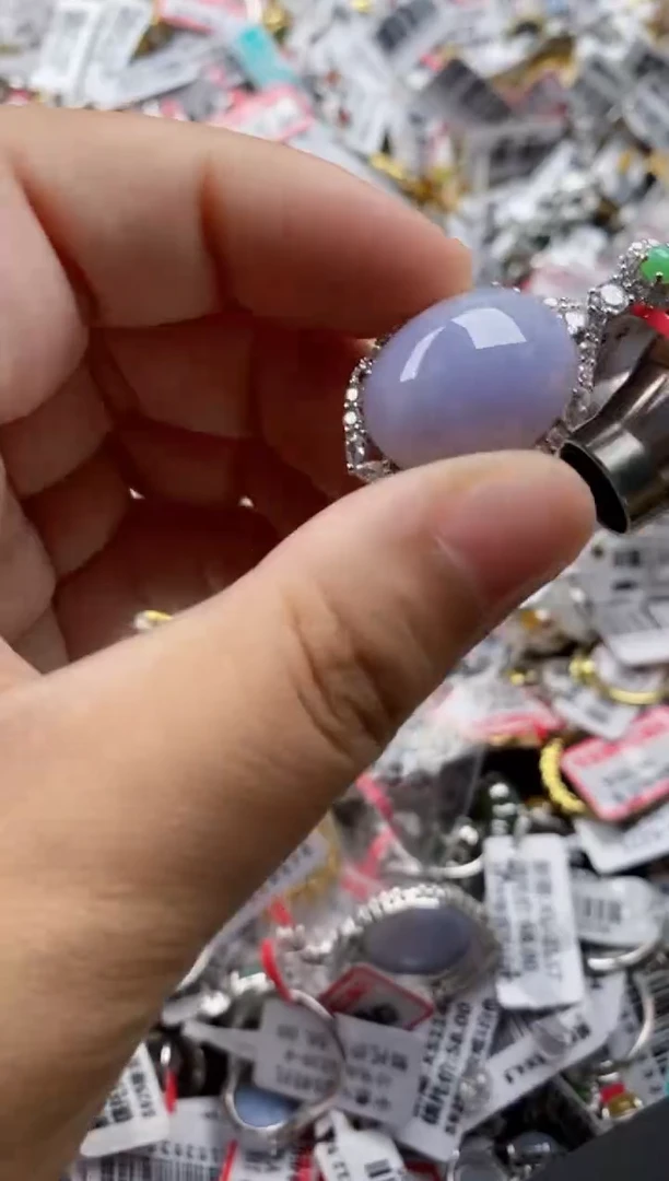 翡翠戒指银S925镶嵌4444     10