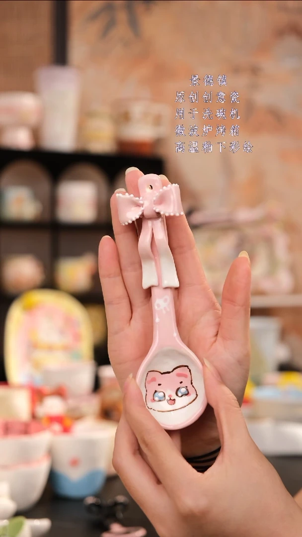 摆件景德镇手工手绘设计师款