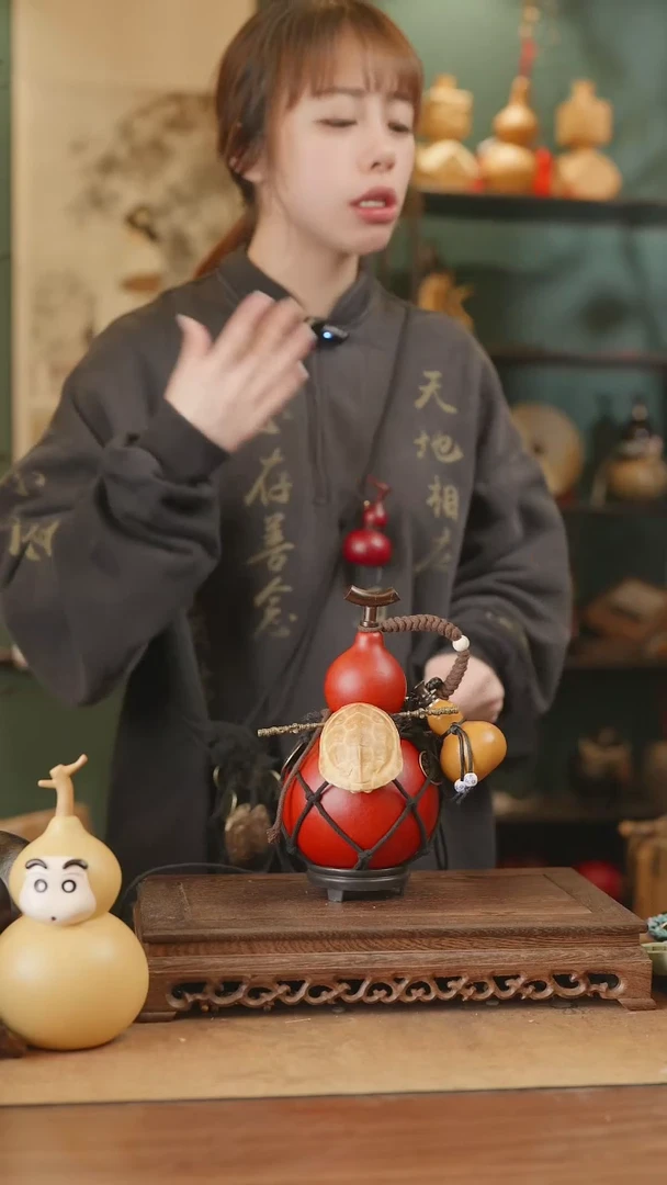 【闪购商品】402号精品天然大漆工艺防渗内胆酒葫芦~