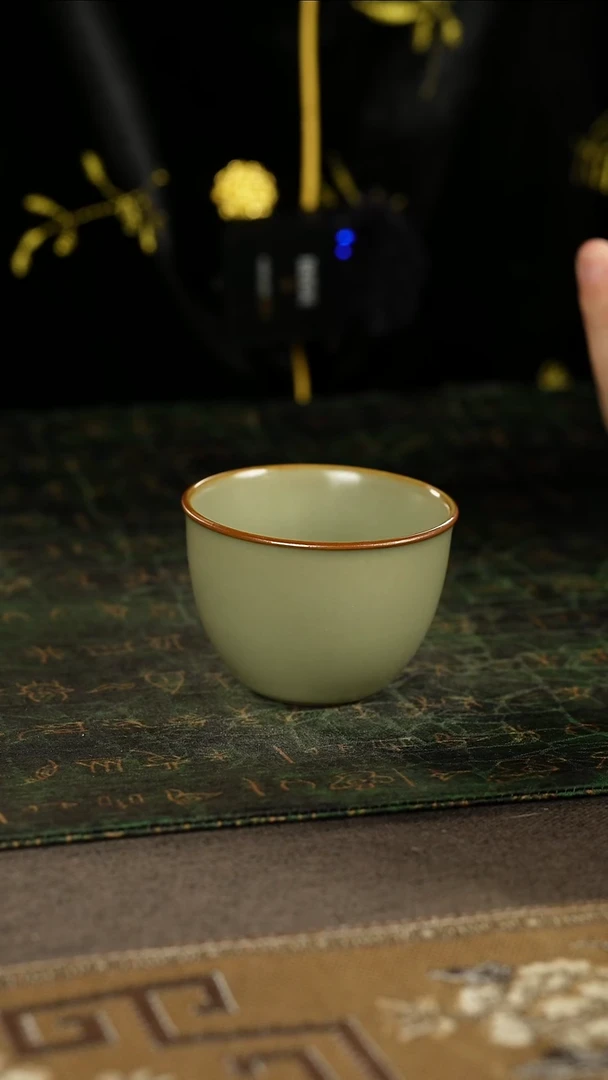 善窑厂汝窑粉青缸杯