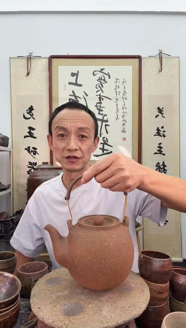 全手工红色活动把龙蛋提梁壶非遗技艺1升