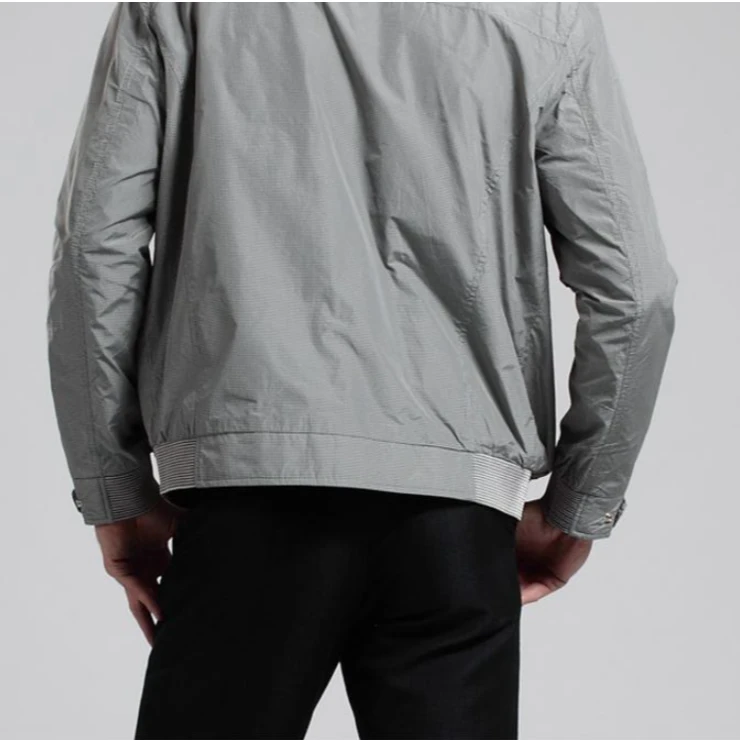 【机哥推荐】男士薄款外套休闲连帽不可拆卸格子款z257