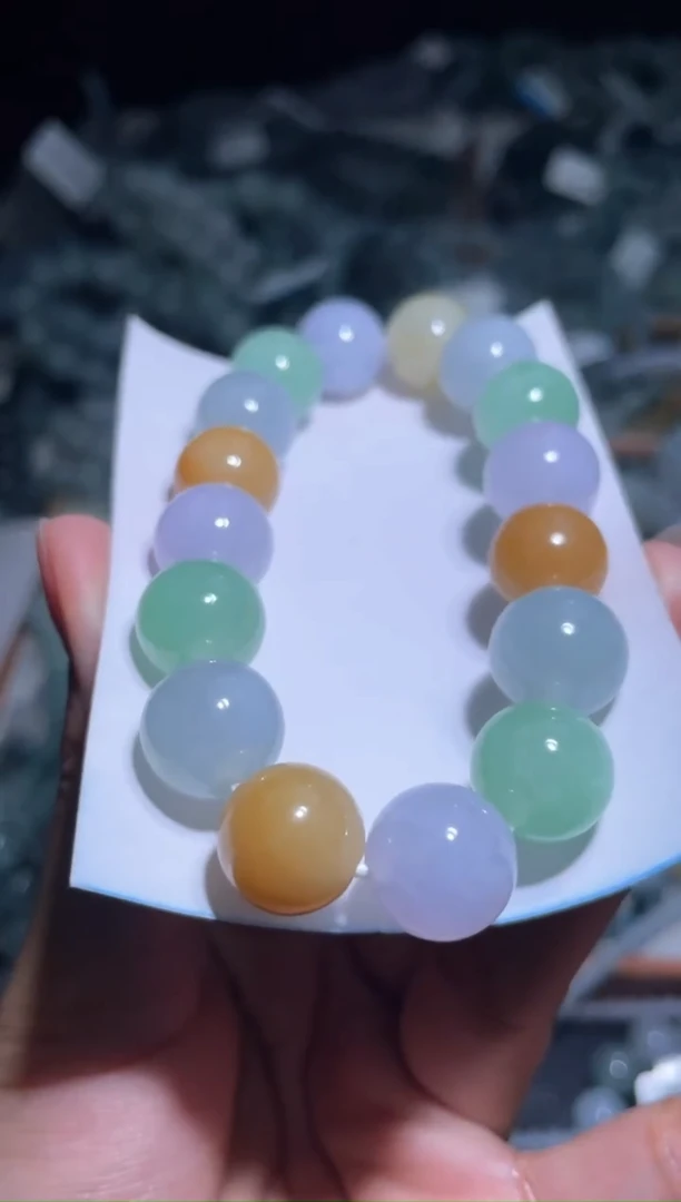 未镶嵌定制翡翠向****钱天然缅甸翡翠手串80