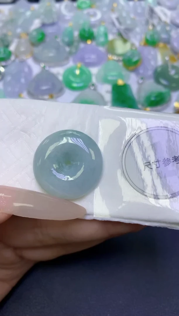 颈饰未镶嵌翡翠天然缅甸翡翠A货百元以上9元证书费自理