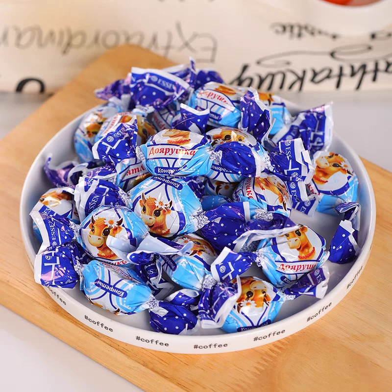 俄罗斯糖果原装进口贵族牌炼乳夹心巧克力奶油糖果休闲零食年货