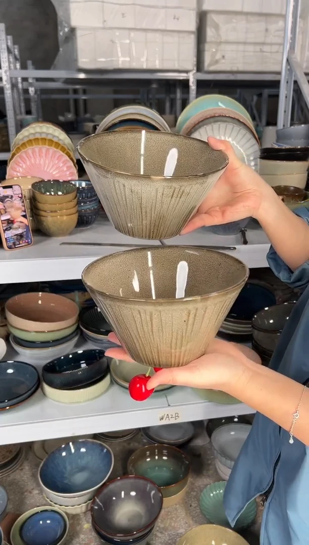 陶瓷外贸尾货瑕疵满20包邮X2面碗