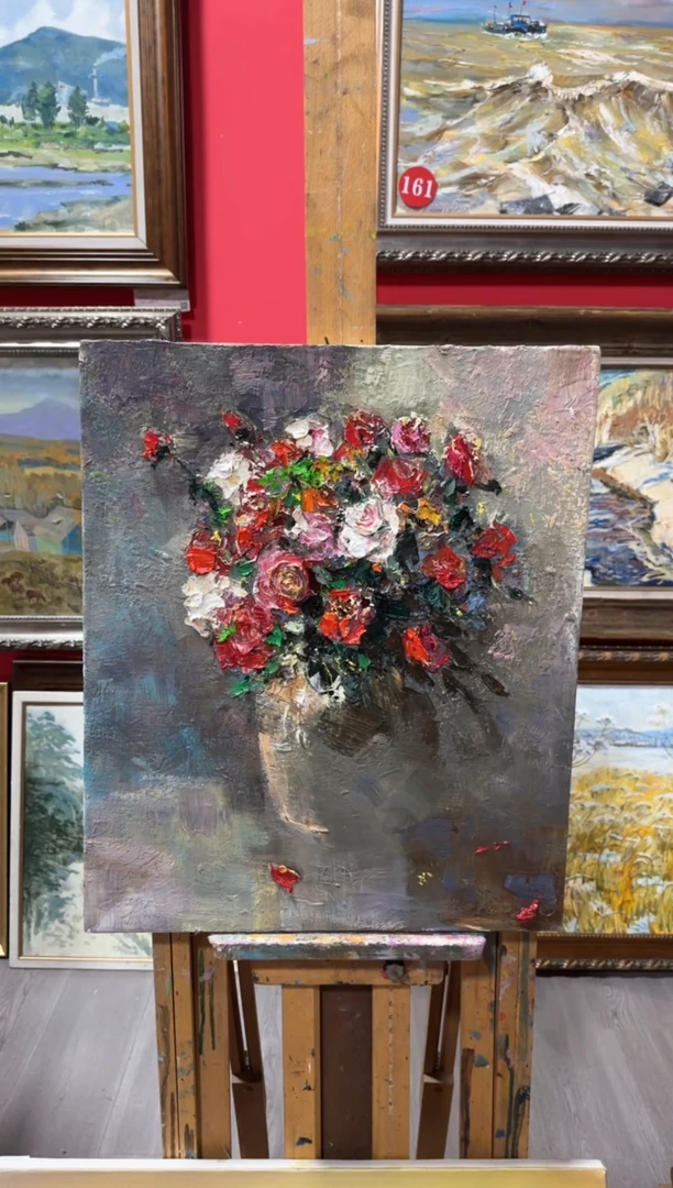 油画用****8俄罗斯手绘油画作品《  》50x60cm 内框