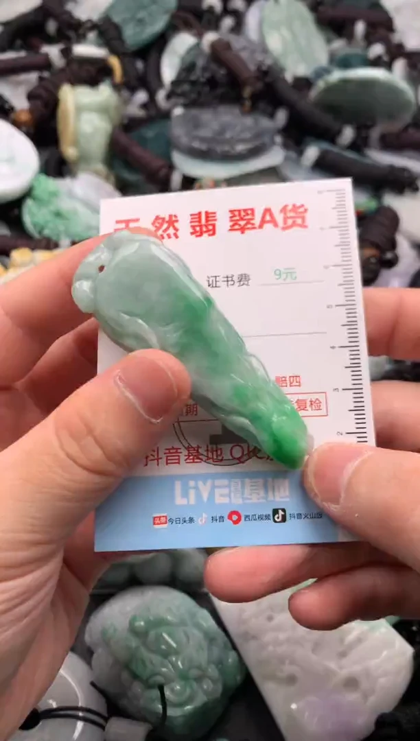 翡翠未镶嵌吊坠(不含链)1