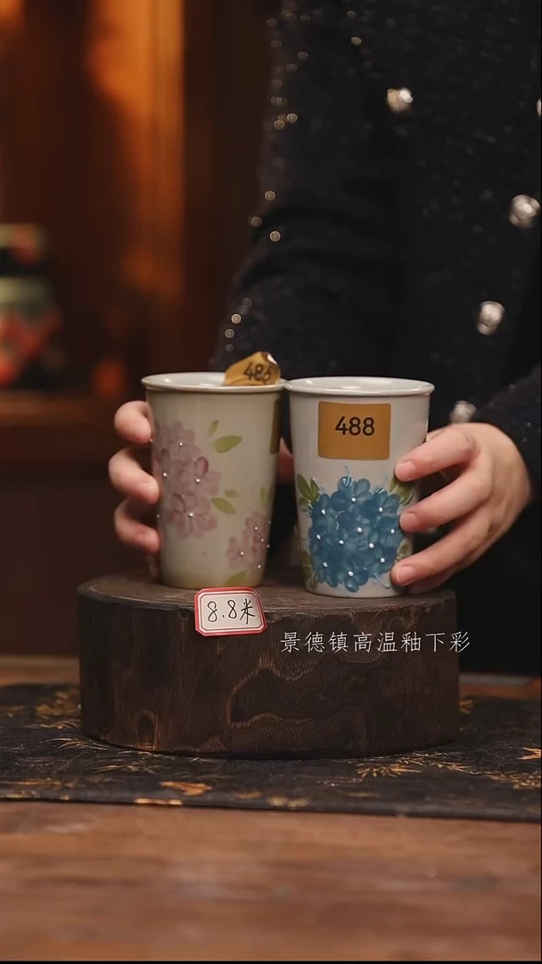陶瓷  景德镇高温釉下手绘陶瓷