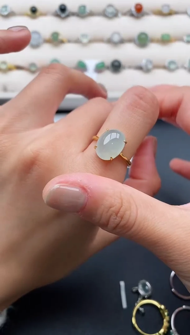 银S925镶嵌戒指翡翠111111111+6