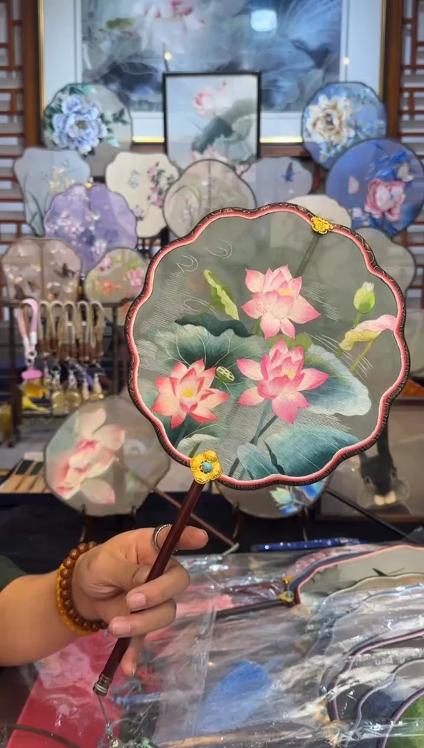 扇子纯手工苏绣团扇