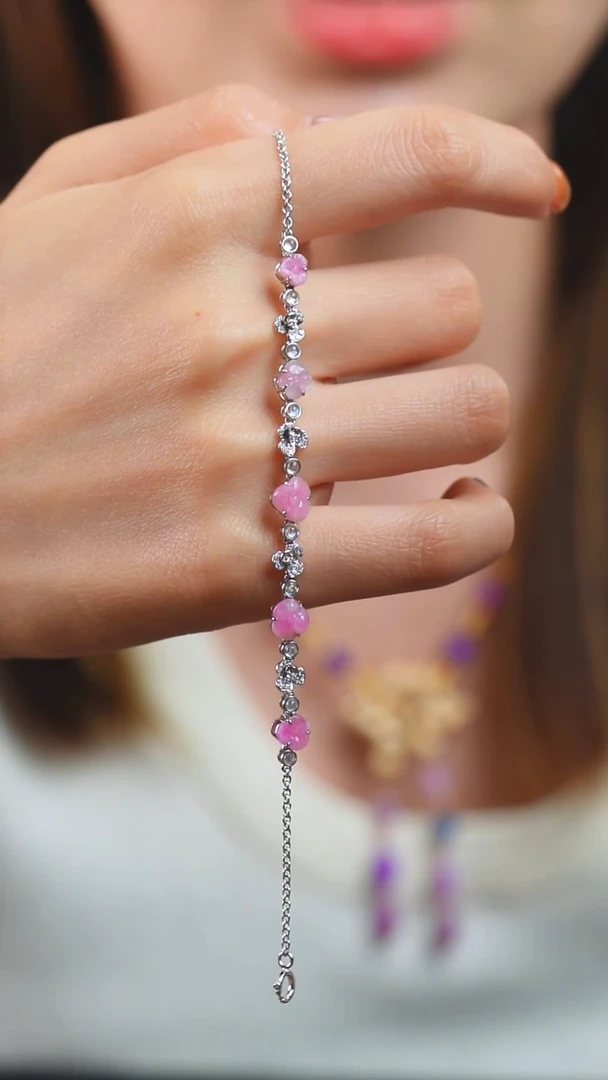 18K金镶嵌苏纪石（舒俱来）手链1