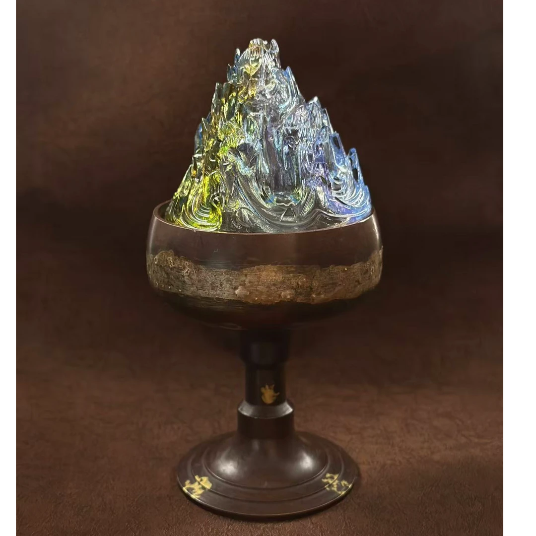 景德镇制-大博山铜香炉鎏银款