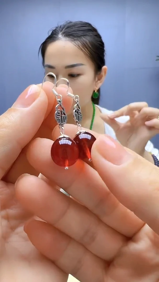 血珀颈饰银S925镶嵌随昔diy颈饰